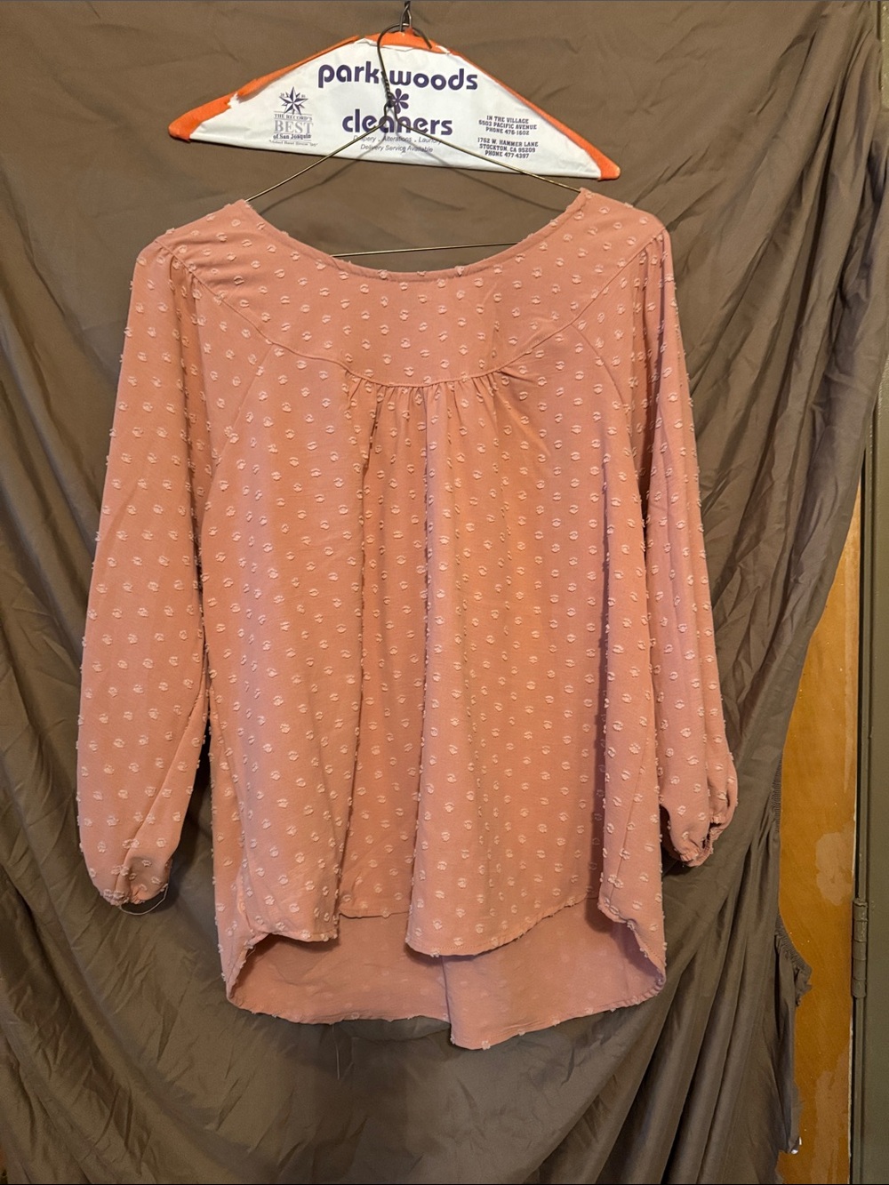 Park Woods Pink Long-Sleeve Peasant Blouse
